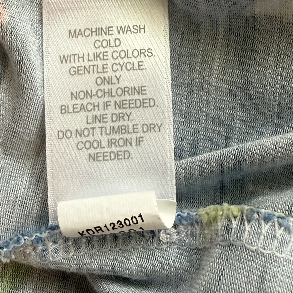 J.Jill Sleeveless Midi Blue Dress with Tropical Floral Design XL - Picture 11 of 11